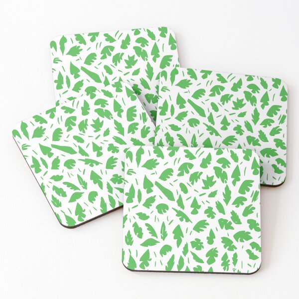 Item preview, Fall Leaves 1, Geometric Design, Green and White. designed and sold by I-Desire.