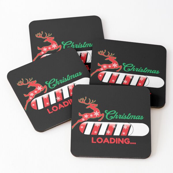 Item preview, Christmas Loading - sticker design/redbubble designed and sold by bluehatgraphics.
