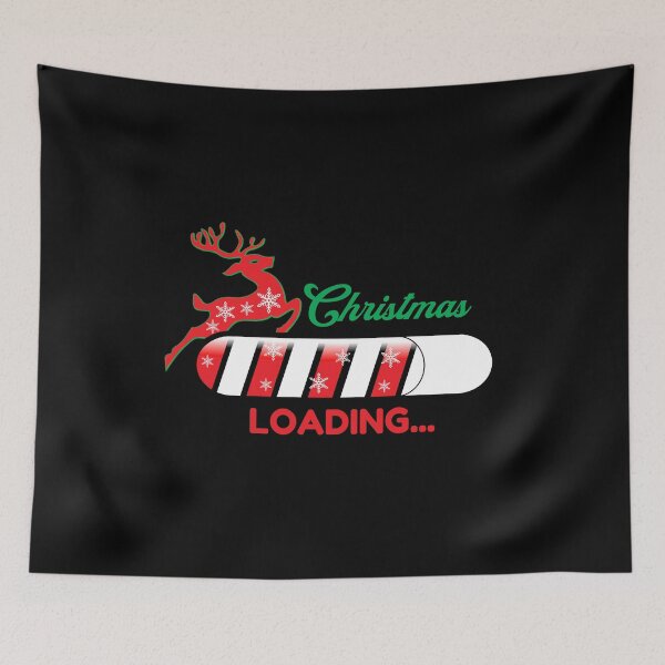 Item preview, Christmas Loading - sticker design/redbubble designed and sold by bluehatgraphics.