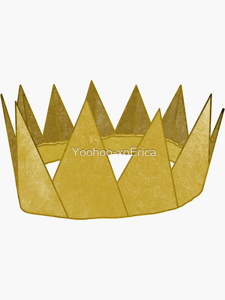 " Paper watercolour crown" Sticker for Sale by YoohooxoErica Redbubble
