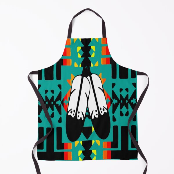 Item preview, Teal / Fire Color / Black Double Feather Native Blanket Print designed and sold by JMWCD.
