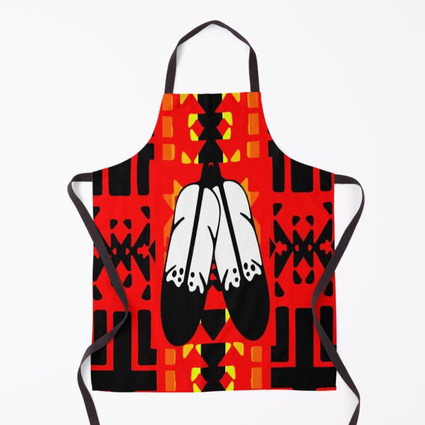 Item preview, Red/ Fire Color / Black Double Feather Native Blanket Print designed and sold by JMWCD.