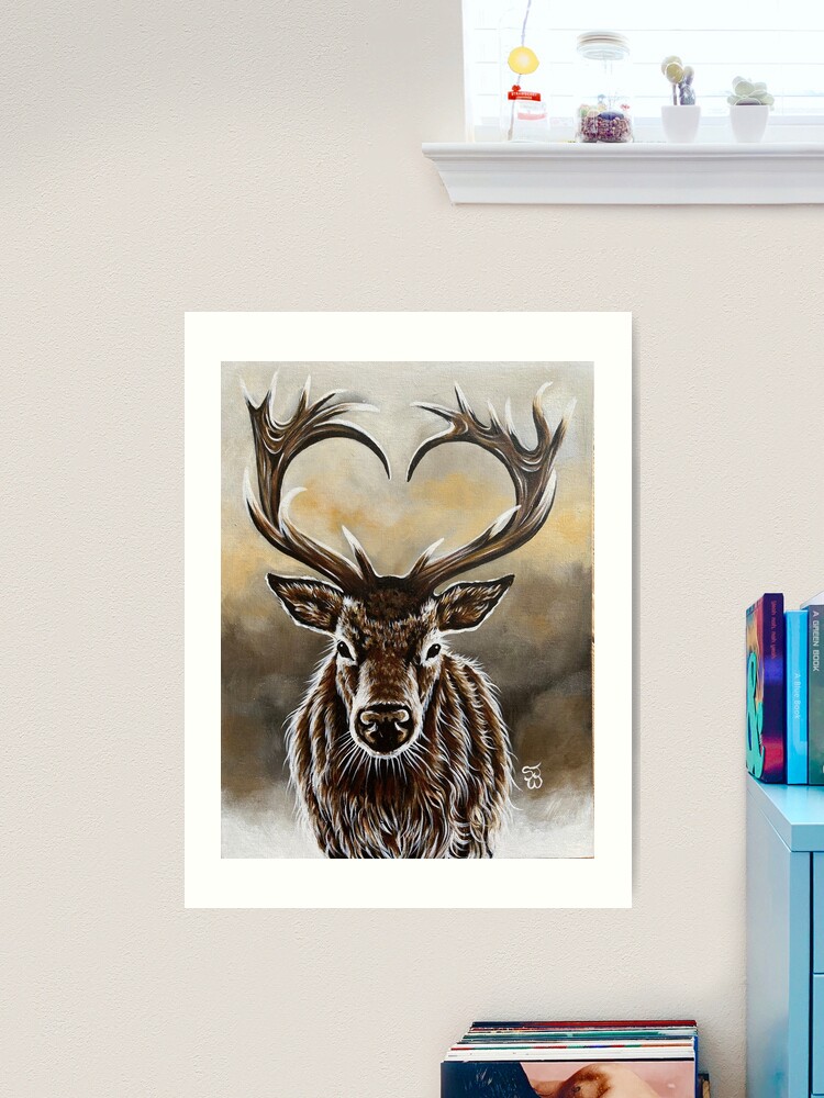 Deer Heart Art Print, Summer Collection Art Print
