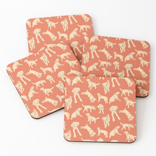 Item preview, Sweet Labrador Pattern - Red Brown Background designed and sold by MaddaMom.