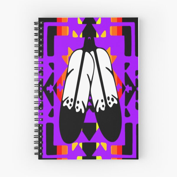 Item preview, Purple / Fire Color / Black Double Feather Native Blanket Print designed and sold by JMWCD.