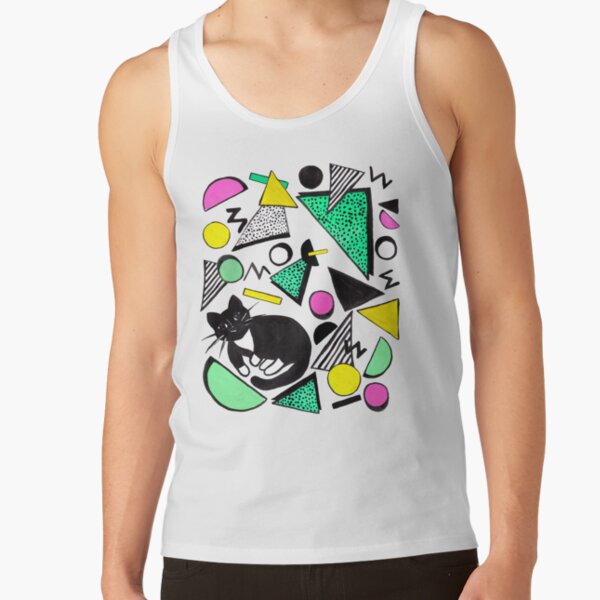 Mog Rad Cat - White Tank Top