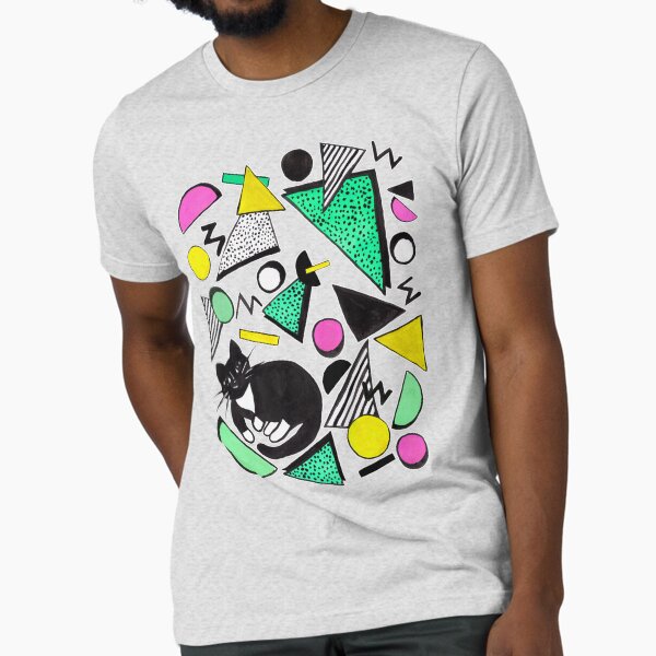 Mog Rad Cat | White Tri-blend T-Shirt