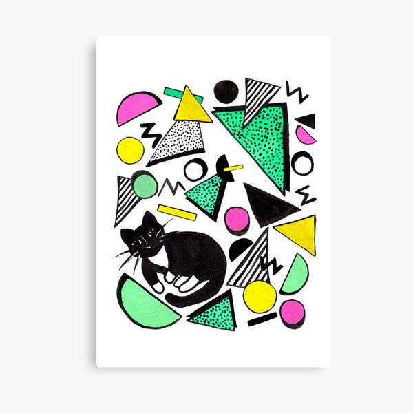 Mog Rad Cat | White Canvas Print