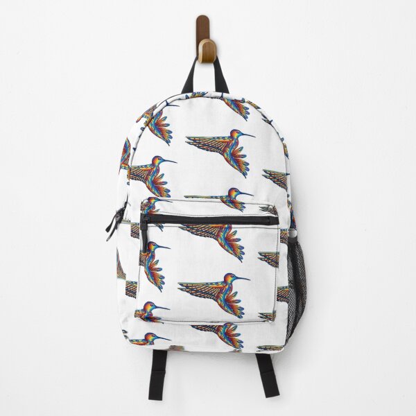 Artikelvorschau, Regenbogenkolibri mit einheimischem Flair - Von den amerikanischen Ureinwohnern inspirierte Kolibri-Illustration - Regenbogenkolibri entworfen und verkauft von Caummon Thread.