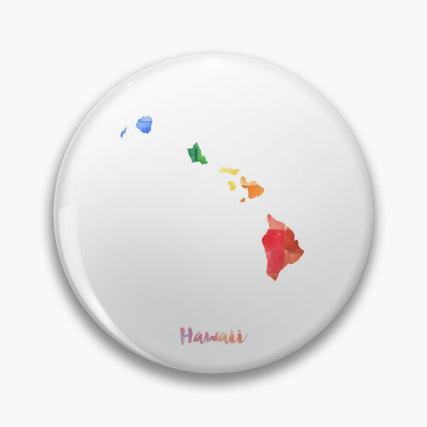 Item preview, Hawaii Watercolor Map Painting designed and sold by InkistPrints.
