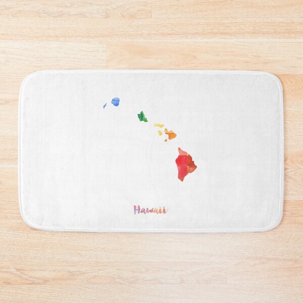 Item preview, Hawaii Watercolor Map Painting designed and sold by InkistPrints.