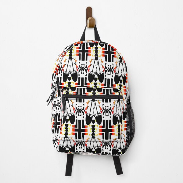 Item preview, White / Fire Color / Black Double Feather Native Blanket Print designed and sold by JMWCD.