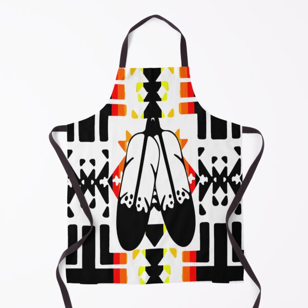 Item preview, White / Fire Color / Black Double Feather Native Blanket Print designed and sold by JMWCD.