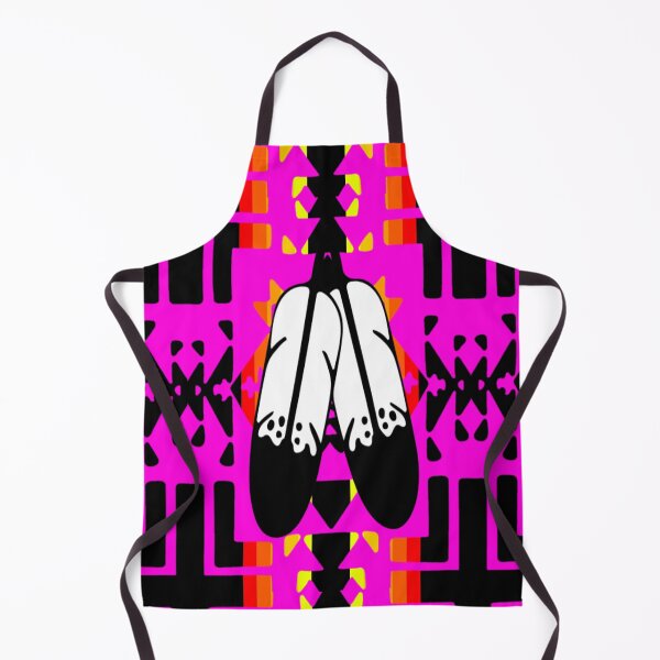 Item preview, Hot Pink / Fire Color / Black Double Feather Native Blanket Print designed and sold by JMWCD.