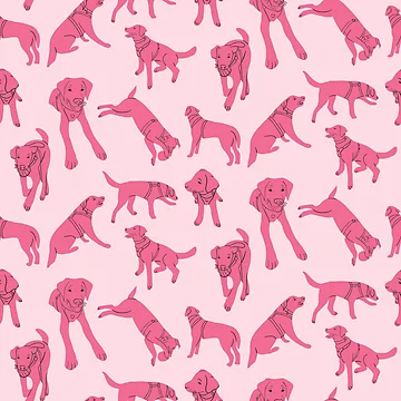 Artwork thumbnail, Sweet Labrador Pattern - Rosa by MaddaMom