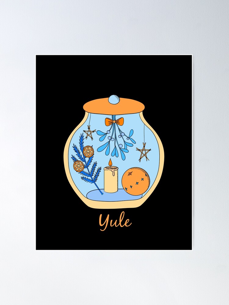 Thumbnail 2 of 3, Poster, Yule in a jar pastel goth wheel of the year designed and sold by indiVisibl.
