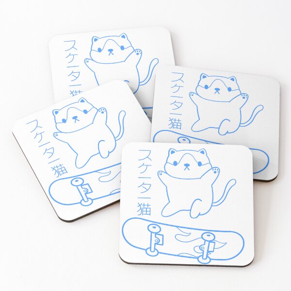 Item preview, Cat kick flip blue designed and sold by milyahs-art.
