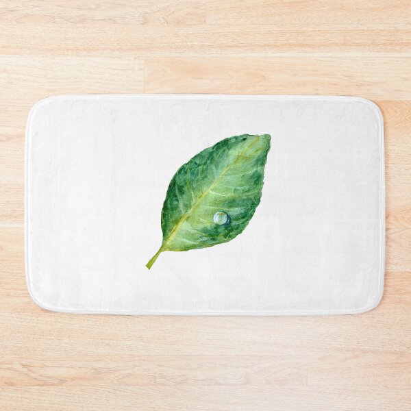 Item preview, Green leaf single object a watercolor illustration designed and sold by Yana Mustafina | Boho Soulful Designs.