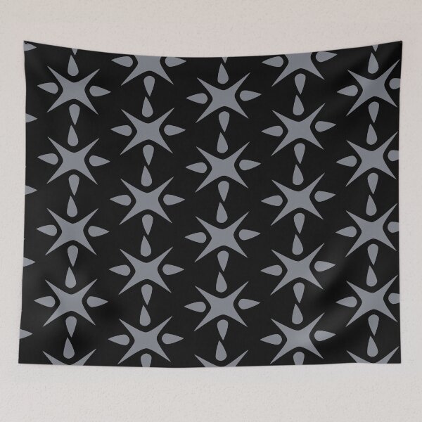 Item preview, Large Geometric abstract snowflake in grey designed and sold by AngelDawnDesign.