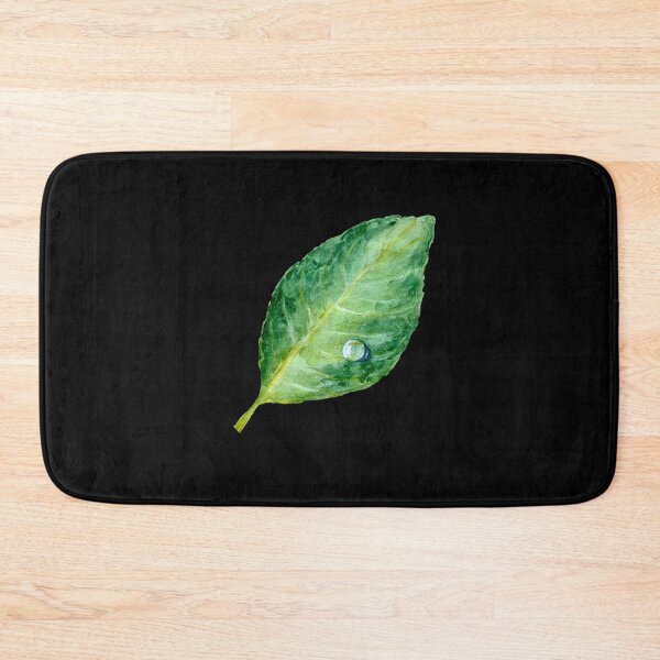 Item preview, Green leaf a watercolor illustration black designed and sold by Yana Mustafina | Boho Soulful Designs.