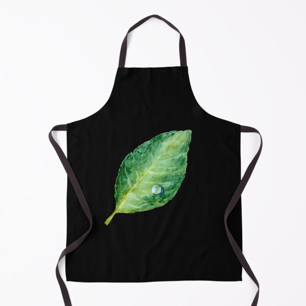 Item preview, Green leaf a watercolor illustration black designed and sold by Yana Mustafina | Boho Soulful Designs.
