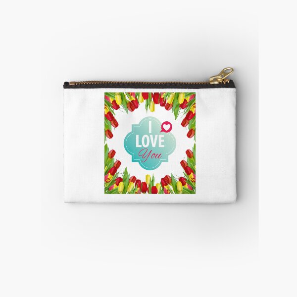 Item preview, I love you greeting card or banner with red and yellow tulips. Happy valentines day greeting card with heart. Wedding decor designed and sold by annamiss.