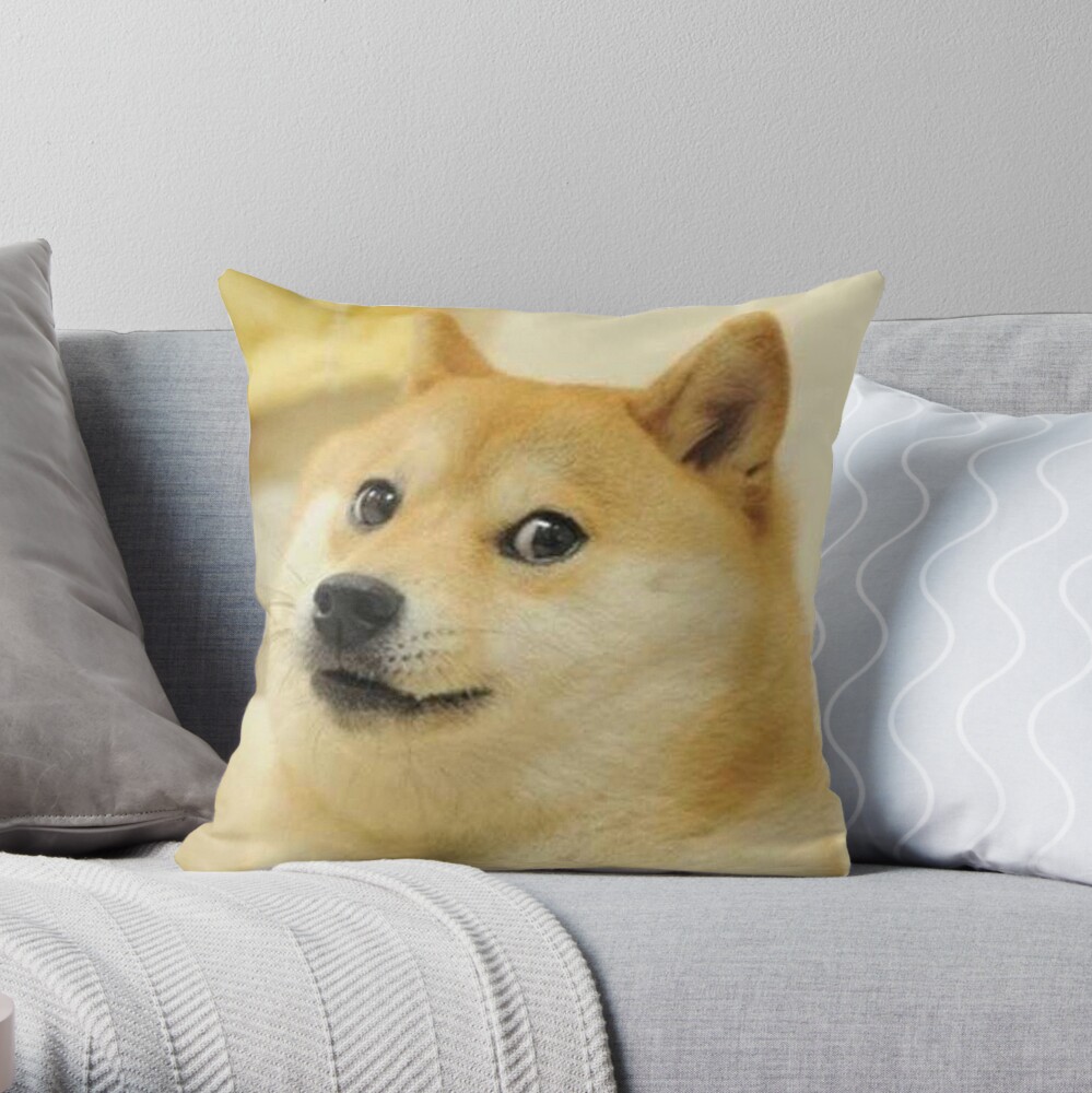 Doge Meme Throw Pillow