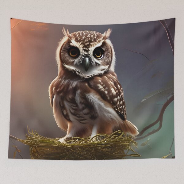 Item preview, Cute Owl In Nest designed and sold by Lola Mystique Boutique.