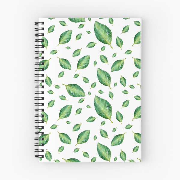 Item preview, Green leaf with drop a seamless pattern designed and sold by Yana Mustafina | Boho Soulful Designs.
