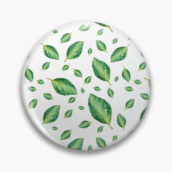 Item preview, Green leaf with drop a seamless pattern designed and sold by Yana Mustafina | Boho Soulful Designs.