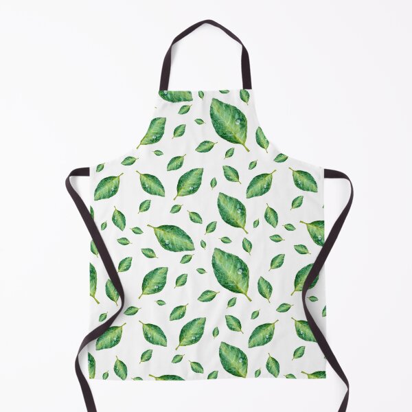 Item preview, Green leaf with drop a seamless pattern designed and sold by Yana Mustafina | Boho Soulful Designs.