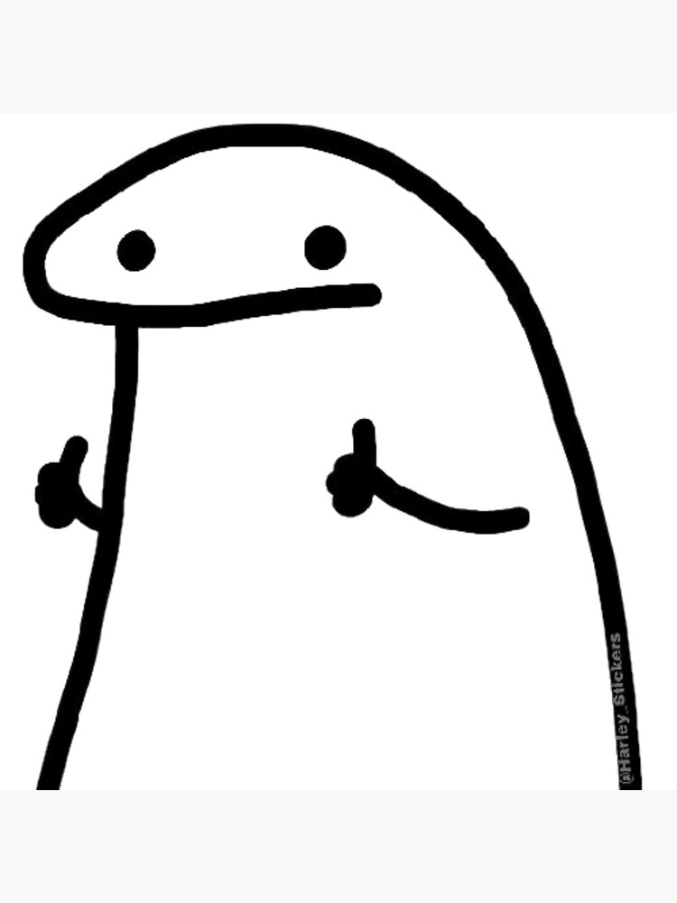 Black and White Flork Meme Friend