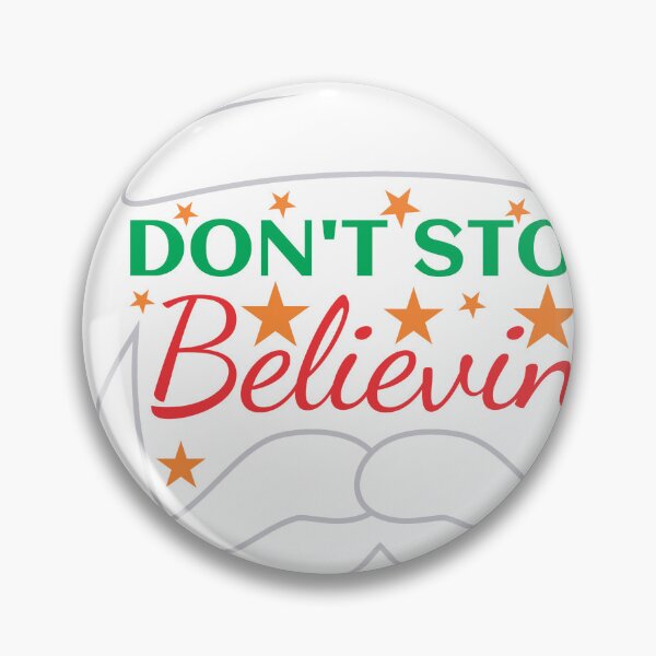 Item preview, Don't stop believing Christmas stickers - Redbubble designed and sold by bluehatgraphics.