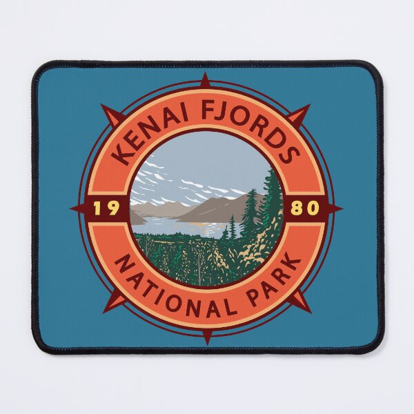 Item preview, Kenai Fjords National Park Retro Compass Emblem designed and sold by KrisSidDesigns.
