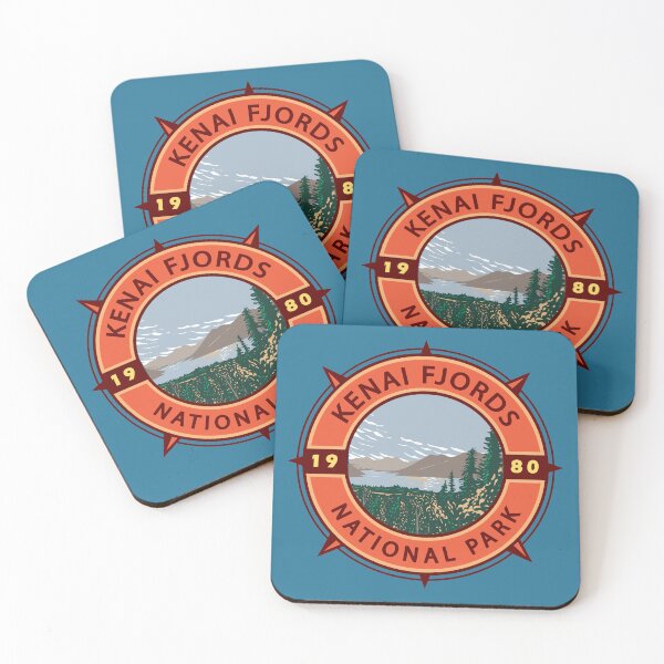Item preview, Kenai Fjords National Park Retro Compass Emblem designed and sold by KrisSidDesigns.