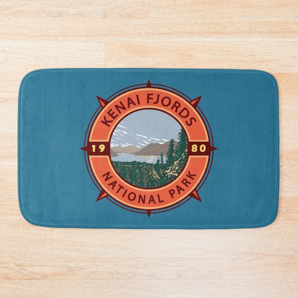 Item preview, Kenai Fjords National Park Retro Compass Emblem designed and sold by KrisSidDesigns.