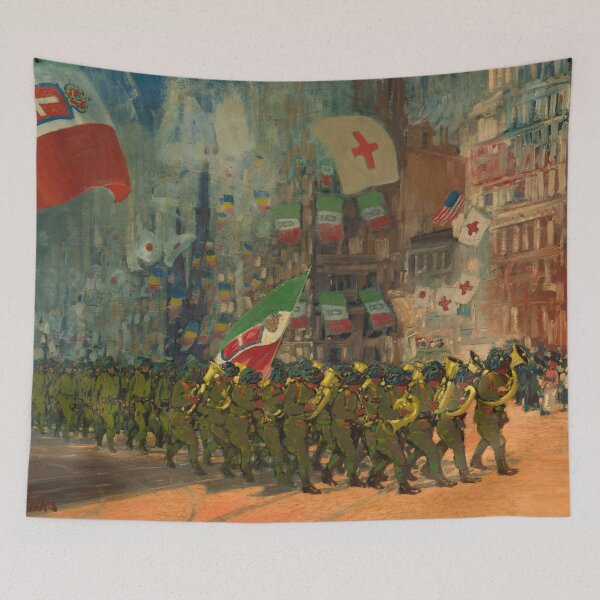 Item preview, The Bersaglieri | George Luks | 1918 World War 1 Art designed and sold by CJET.