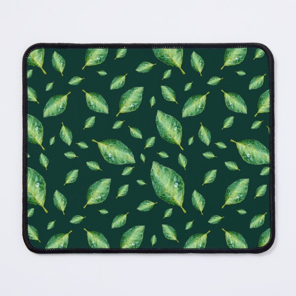 Item preview, Green leaf with drop a seamless pattern green designed and sold by Yana Mustafina | Boho Soulful Designs.