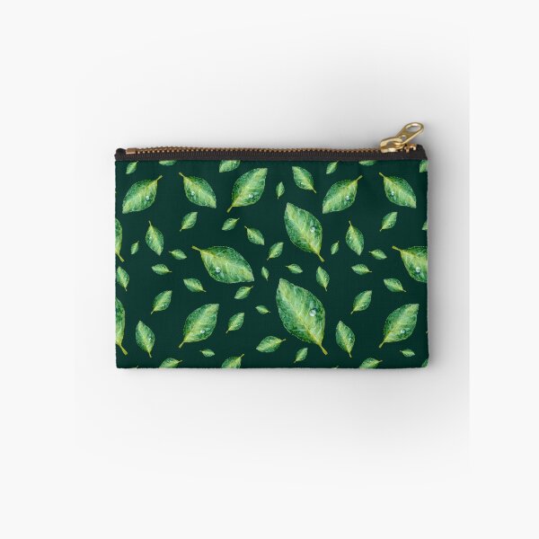 Item preview, Green leaf with drop a seamless pattern green designed and sold by Yana Mustafina | Boho Soulful Designs.