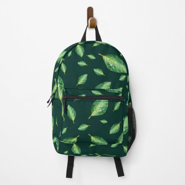 Item preview, Green leaf with drop a seamless pattern green designed and sold by Yana Mustafina | Boho Soulful Designs.