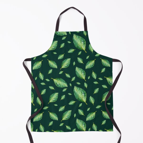 Item preview, Green leaf with drop a seamless pattern green designed and sold by Yana Mustafina | Boho Soulful Designs.