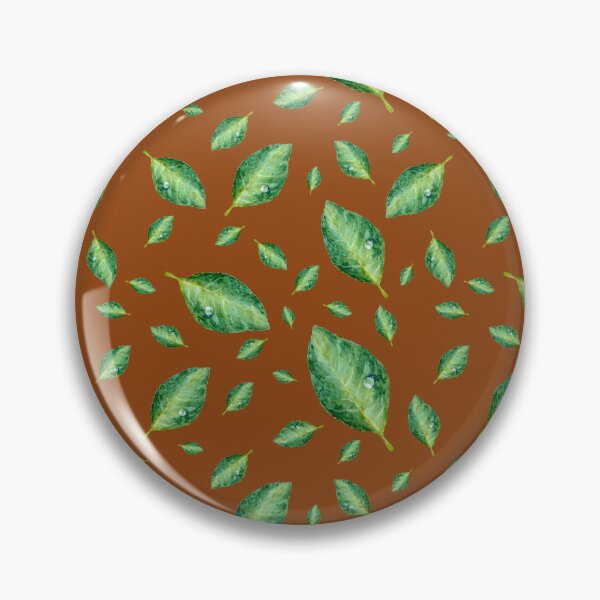 Item preview, Green leaf with drop a seamless pattern brown designed and sold by Yana Mustafina | Boho Soulful Designs.