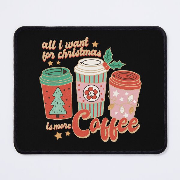 Item preview, All I want for Christmas is more coffee retro Christmas vintage designs designed and sold by DesignsbyMona.