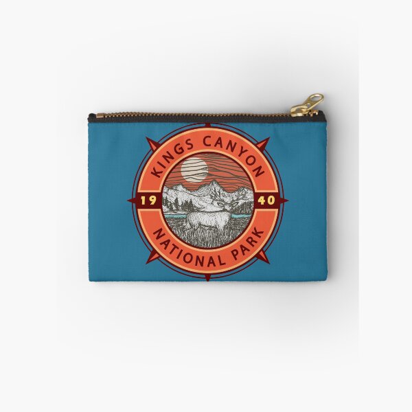 Item preview, Kings Canyon National Park Mule Deer Retro Compass Emblem designed and sold by KrisSidDesigns.