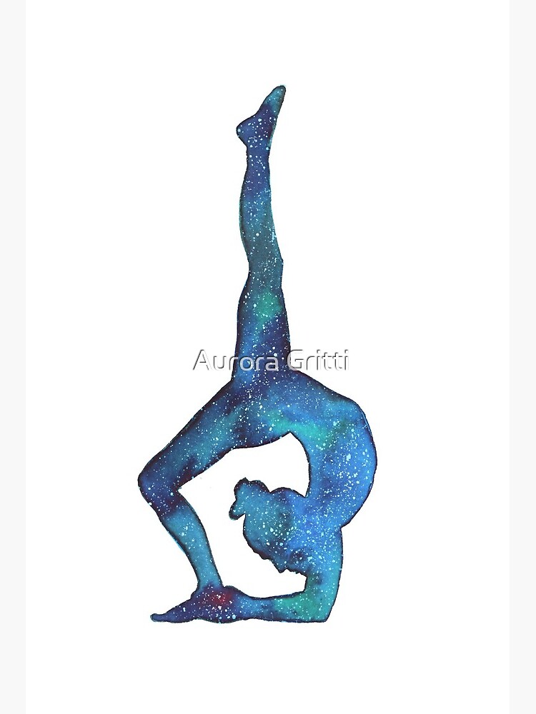 Yogi - male yoga pose in galaxy style Art Board Print for Sale by