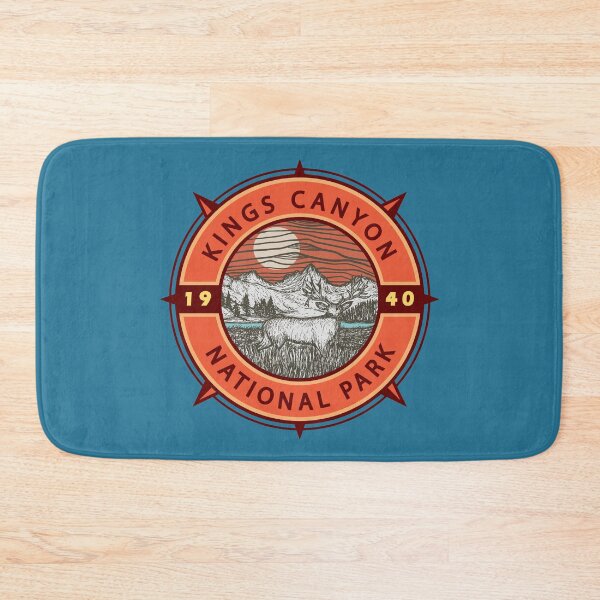 Item preview, Kings Canyon National Park Mule Deer Retro Compass Emblem designed and sold by KrisSidDesigns.