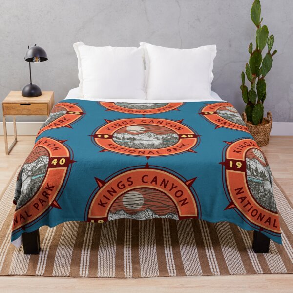 Item preview, Kings Canyon National Park Mule Deer Retro Compass Emblem designed and sold by KrisSidDesigns.