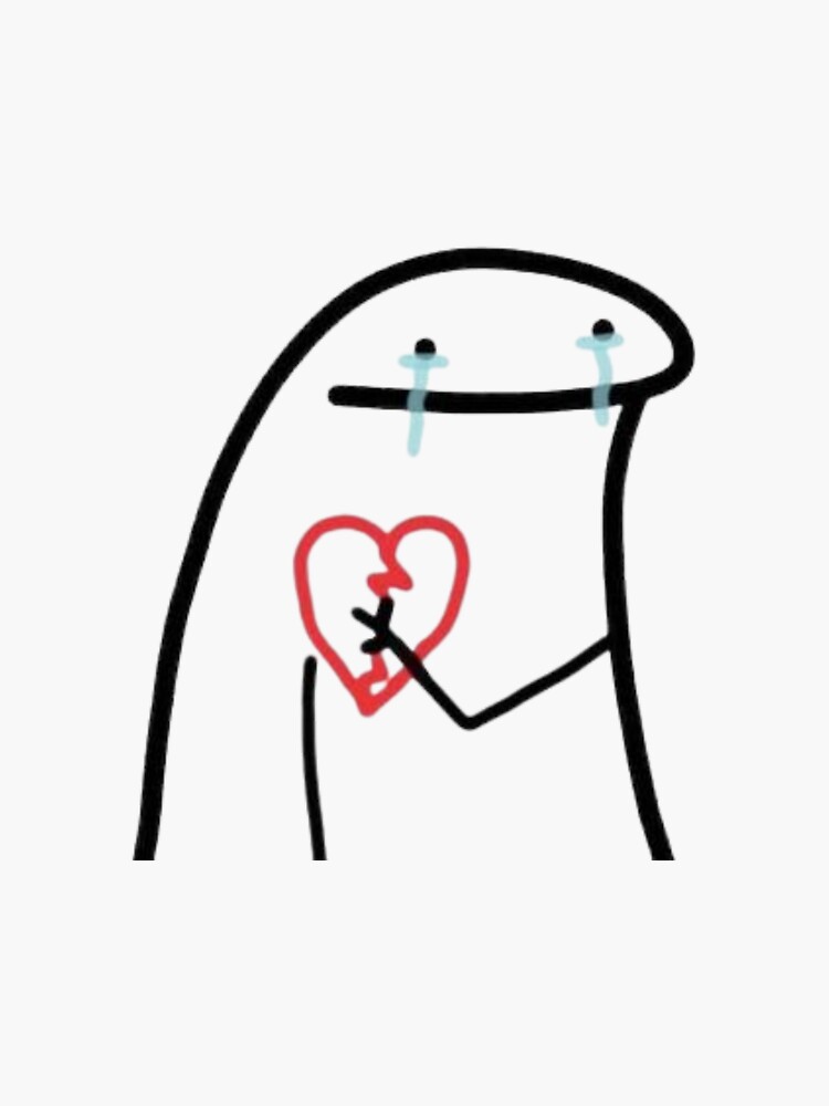 Heartbreak Flork Meme Sticker For Sale By Florkmeme Redbubble