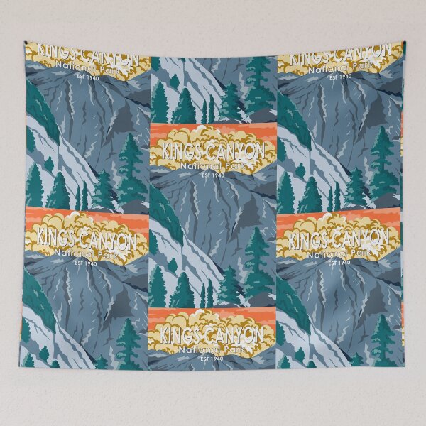 Item preview, Kings Canyon National Park Sunset Vintage designed and sold by KrisSidDesigns.