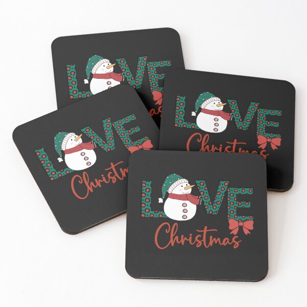 Item preview, Snowman Christmas LOVE Typography designed and sold by HappyLifeCreate.